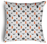 Halloween Critters Accent Pillow Removable Insert, Traditional Orange, 16"x16"