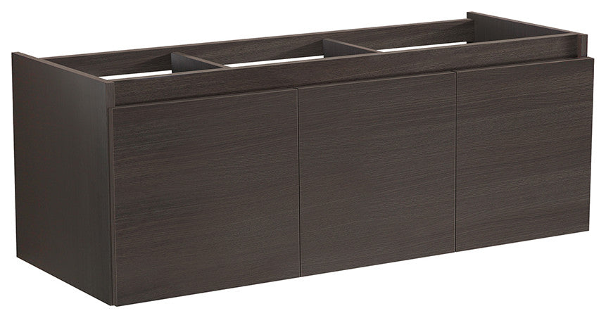 Fresca Mezzo 60" Gray Oak Wall Hung Single Sink Cabinet