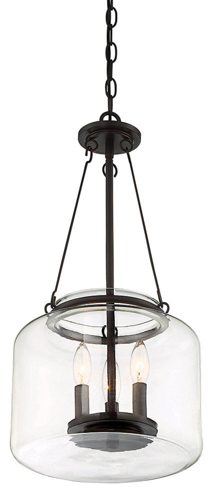 Akron 3-Light Pendant, English Bronze