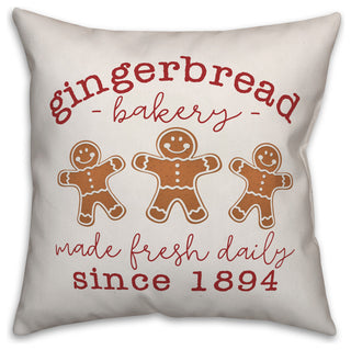 Gingerbread Bakery 18"x18" Throw Pillow