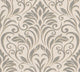 Moments, Baroque Motifs, Flowers And Garlands Beige Wallpaper Roll, Modern