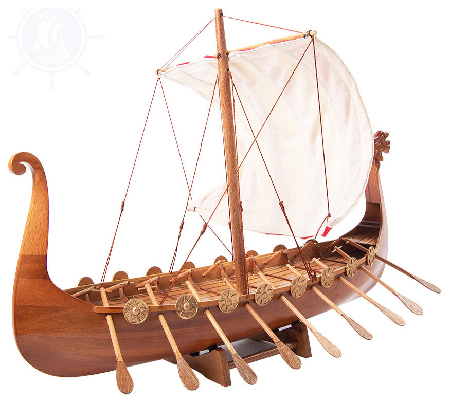 Drakkar Viking Wooden Handcrafted boat model