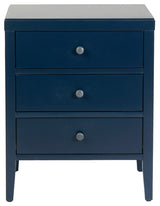 East at Main Webb Acacia Wood Rectangle Accent Table, Navy