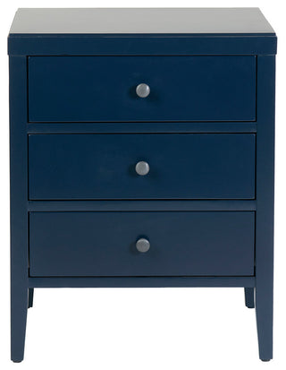 East at Main Webb Acacia Wood Rectangle Accent Table, Navy