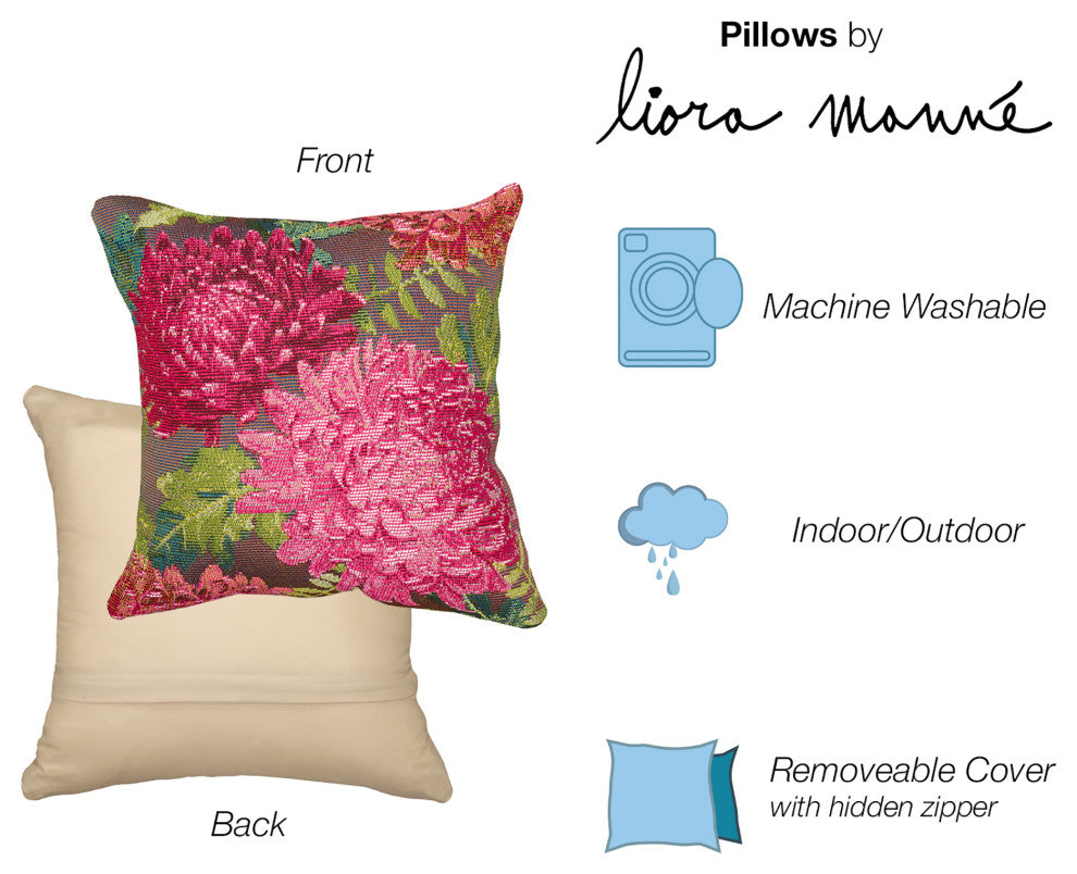 Marina Mums Indoor/Outdoor Pillow Fuchsia 18"x18"