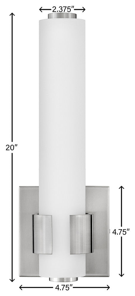 Hinkley Aiden Medium Led Sconce, Brushed Nickel