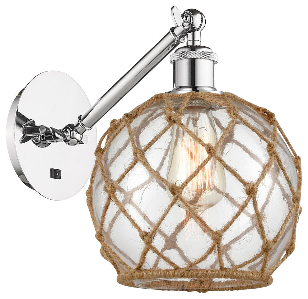 Innovations 317-1W-PC-G122-8RB-LED 1-Light Sconce, Polished Chrome