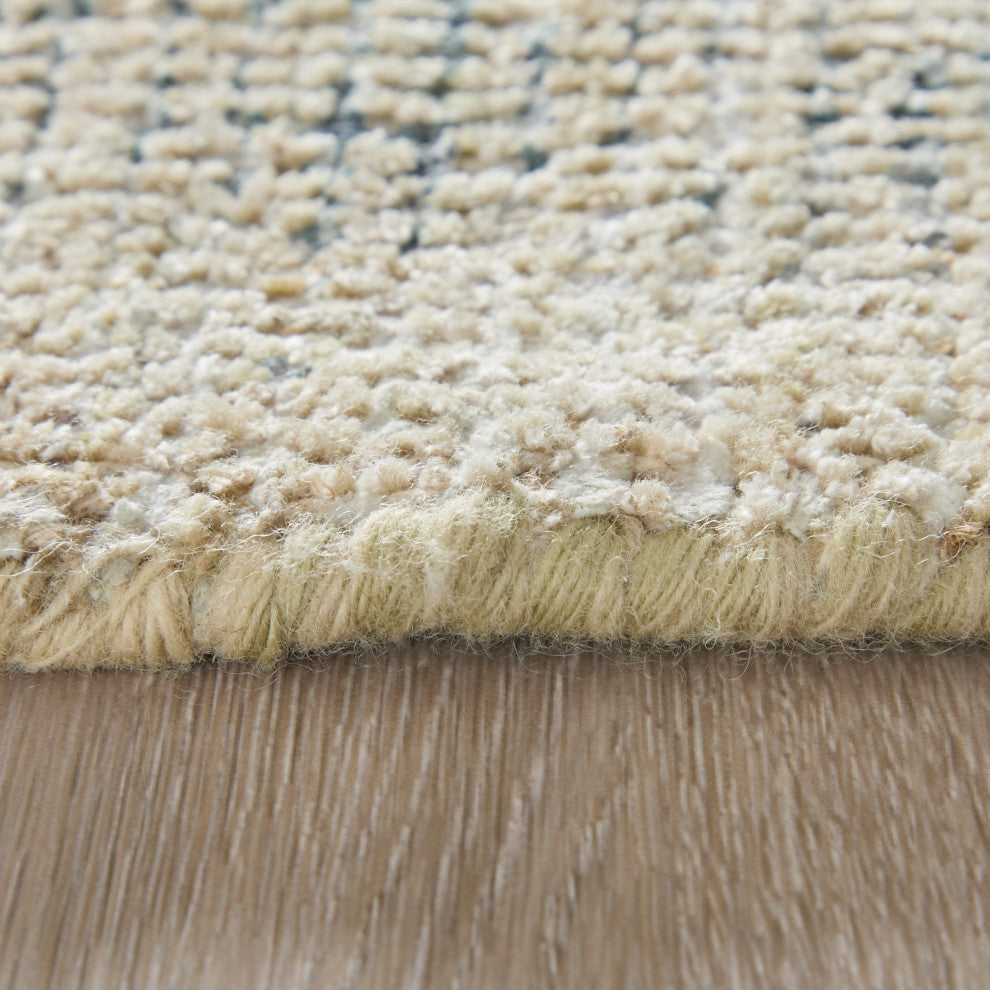 Weave & Wander Ramey Vintage Space Dyed Wool Rug, Tan/Gray, 9'x12'
