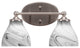Capri 2-Light Bath Bar, Brushed Nickel/Onyx Swirl