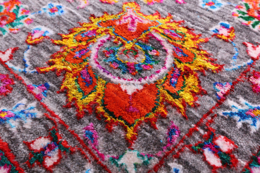 8' 0" X 10' 0" Persian Wool & Silk Hand Knotted Rug - Q14923