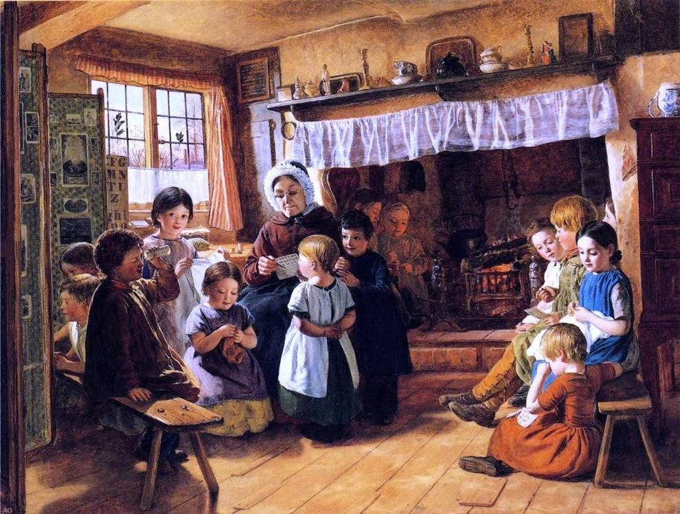 Alfred Rankley The Village School, Gallery Wrapped Canvas Print, 21"x28"