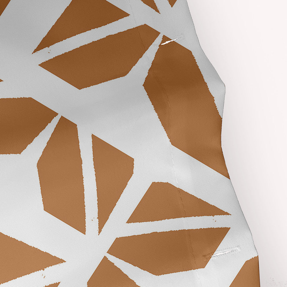 70"Wx73"L Kaleidoscope Graffiti Shower Curtain, Caramel