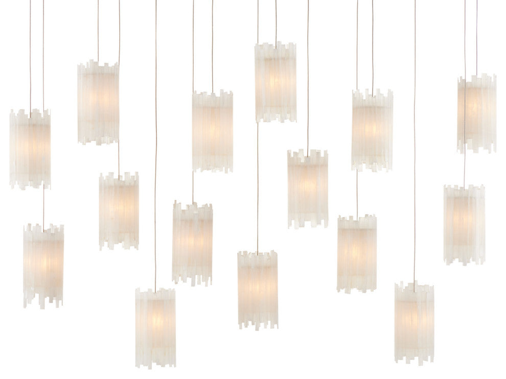 Escenia Multi-Drop Pendant, Rectangular 15-Light