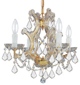 Maria Theresa 4-Light Mini Chandelier, Gold