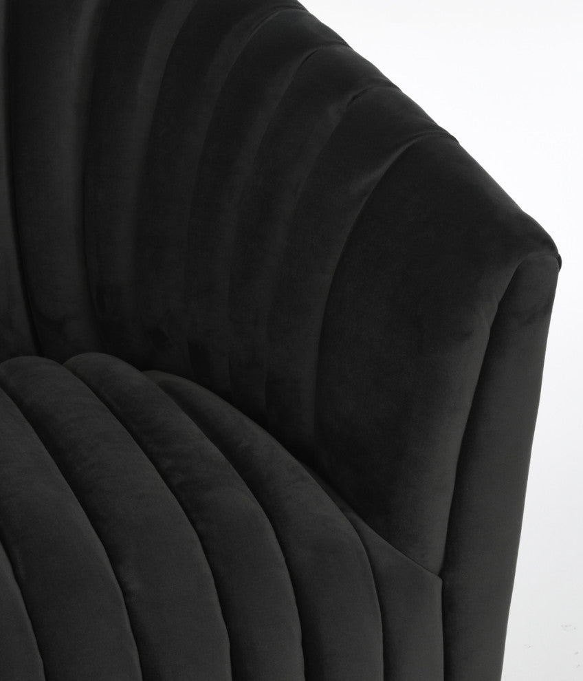 Slate Grey Velvet Swivel Chair