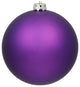 80Mm 3" Matte Purple Ball Ornament With Wire, Uv Coated