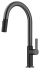 Oletto Pull-Down 1-Hole Kitchen Faucet, Matte Black/Spot Free Black Stainless