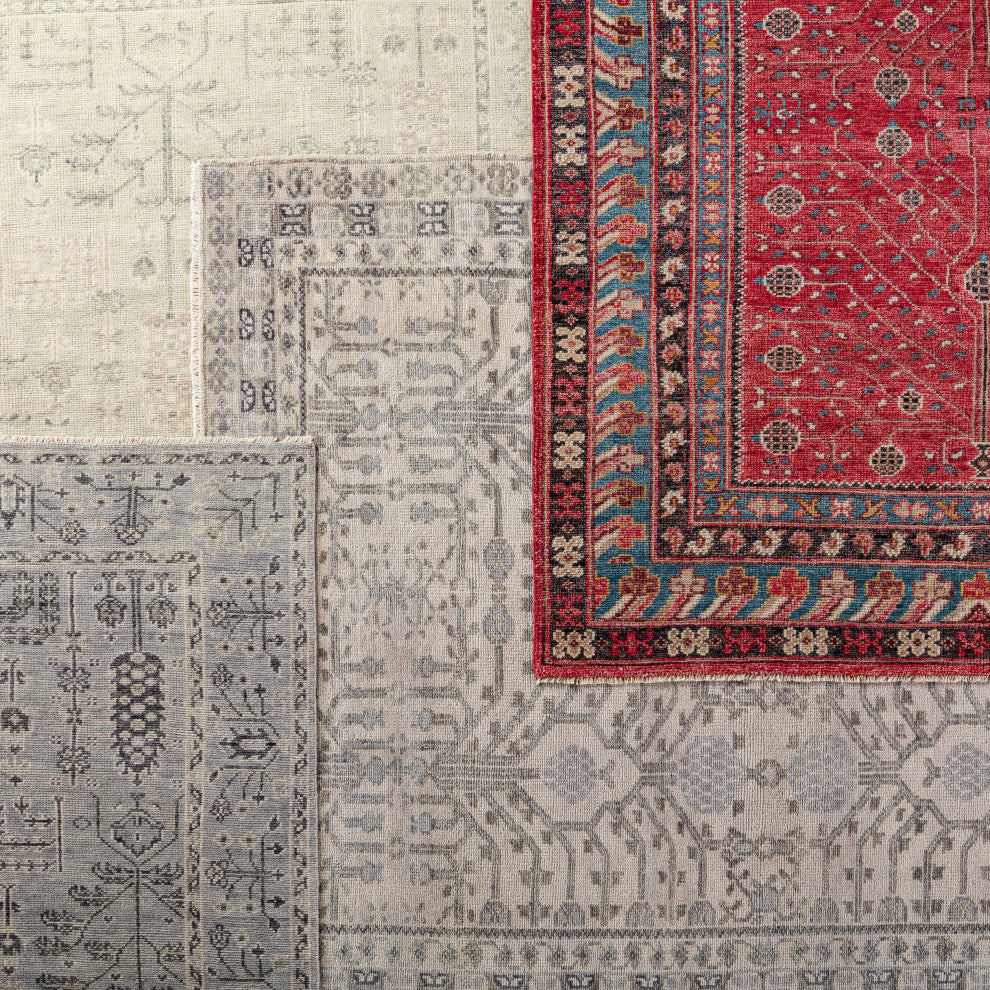 Jaipur Living Donte Hand-Knotted Oriental Red/ Blue Area Rug, 10'x14'