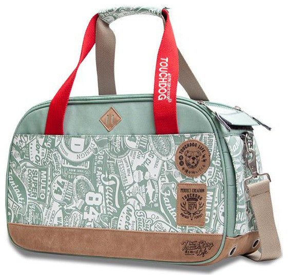 Touchdog Airline Approved Around-The-Globe Passport Designer Pet Carrier, Green