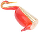 GlassOfVenice Murano Glass Heron Bird Sculpture - Red