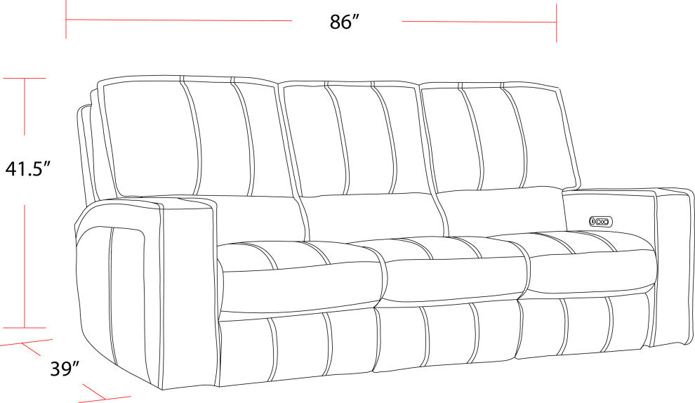Rockford Power Reclining Sofa Loveseat and Recliner, Verona Saddle