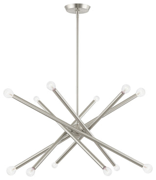 Livex Lighting Soho 12 Light Brushed Nickel Chandelier