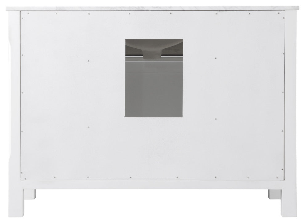 Maribella White Bathroom Vanity Set, 48", Without Mirror
