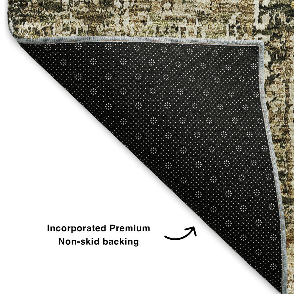 Premium Machine Washable Mayfield AMF637 Coffee 2'3" x 7'6" Runner Rug