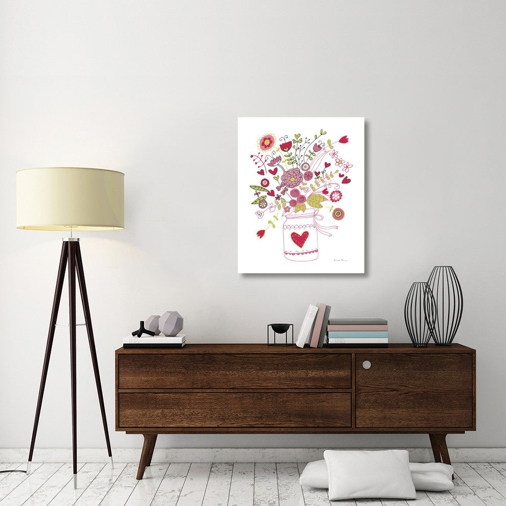 "Valentines Flowers I" Digital Paper Print by Farida Zaman, 30"x37"
