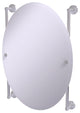 Waverly Place Oval Frameless Rail Mounted Mirror, Satin Chrome