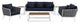 Stance 6 Piece Outdoor Patio Aluminum Sectional Sofa Set