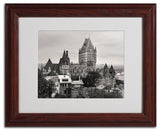 'Quebec City' Matted Framed Canvas Art by Pierre Leclerc