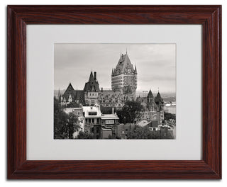 'Quebec City' Matted Framed Canvas Art by Pierre Leclerc