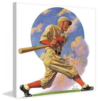 "Baseball Batter" Painting Print on Canvas by J.F. Kernan