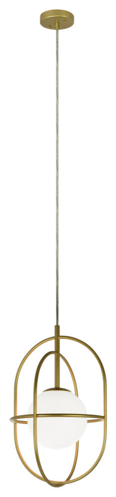 Matteo Lighting C76901GL One Light Pendant, Gold Finish