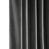Heritage Plush Velvet Curtain Single Panel, Pepper Grey, 50"x108"