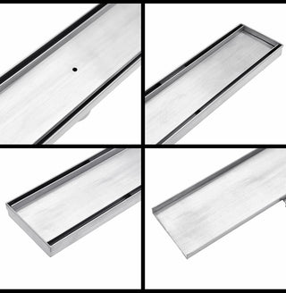 Bronstarz Tile Insert 304 Stainless Steel Linear Shower Drain, 26"