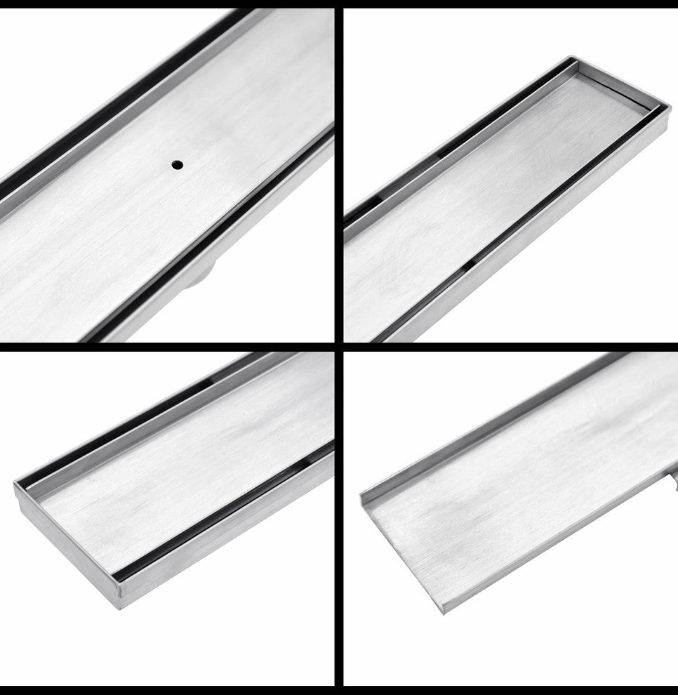 Bronstarz Tile Insert 304 Stainless Steel Linear Shower Drain, 26"