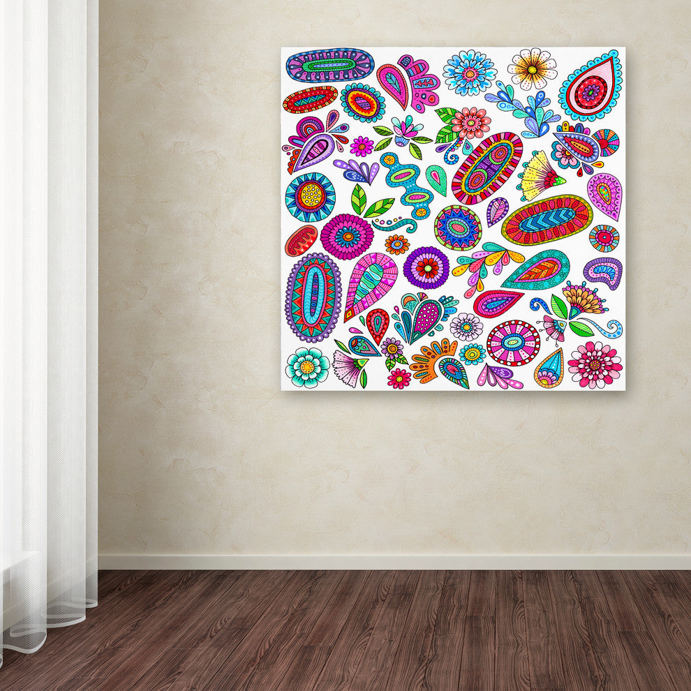 Hello Angel ''Doodle Salad'' Canvas Art, 35x35