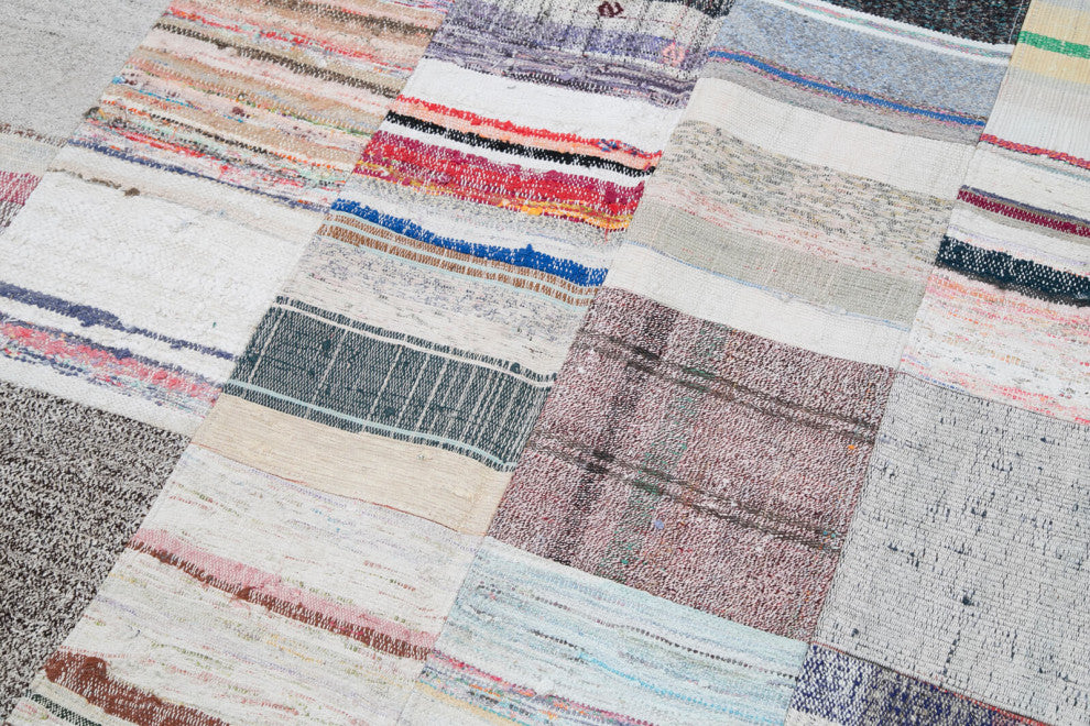 Rug N Carpet - Handmade Anatolian 8' 2'' x 10' 0'' Rustic Patchwork Kilim Rug