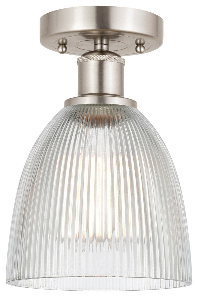 Innovations 616-1F-SN-G382 Castile 1 Light Flush Mount, Brushed Satin Nickel