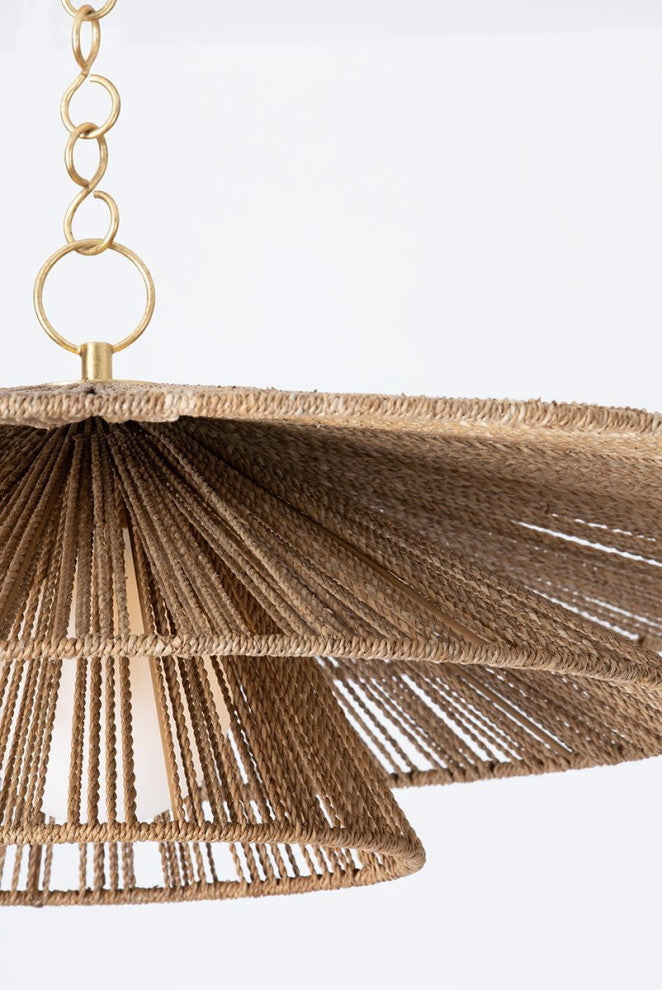 Levan Pendant, Vintage Gold Leaf