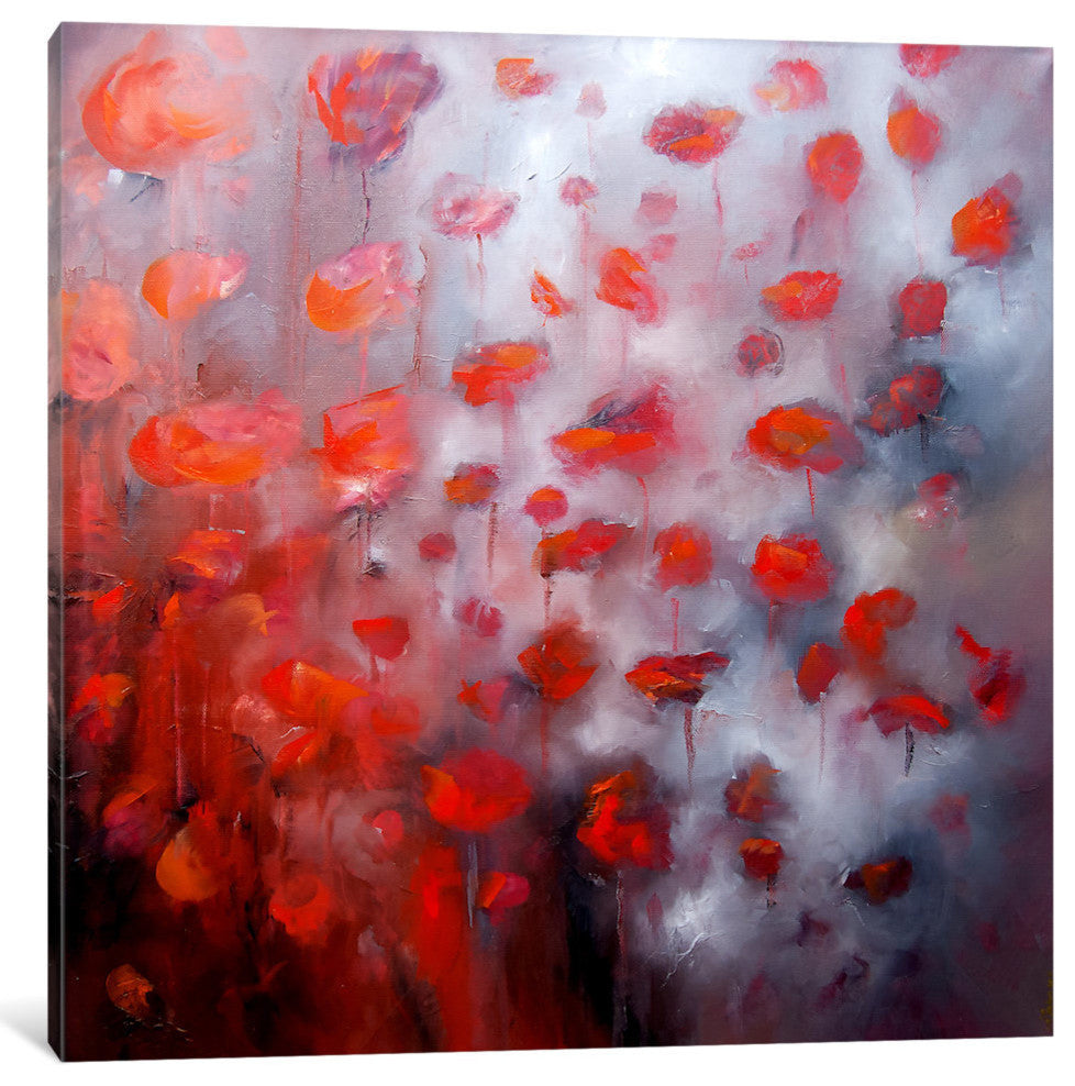 "Petals In The Wind II" by JA Art Canvas Print, 26"x26"