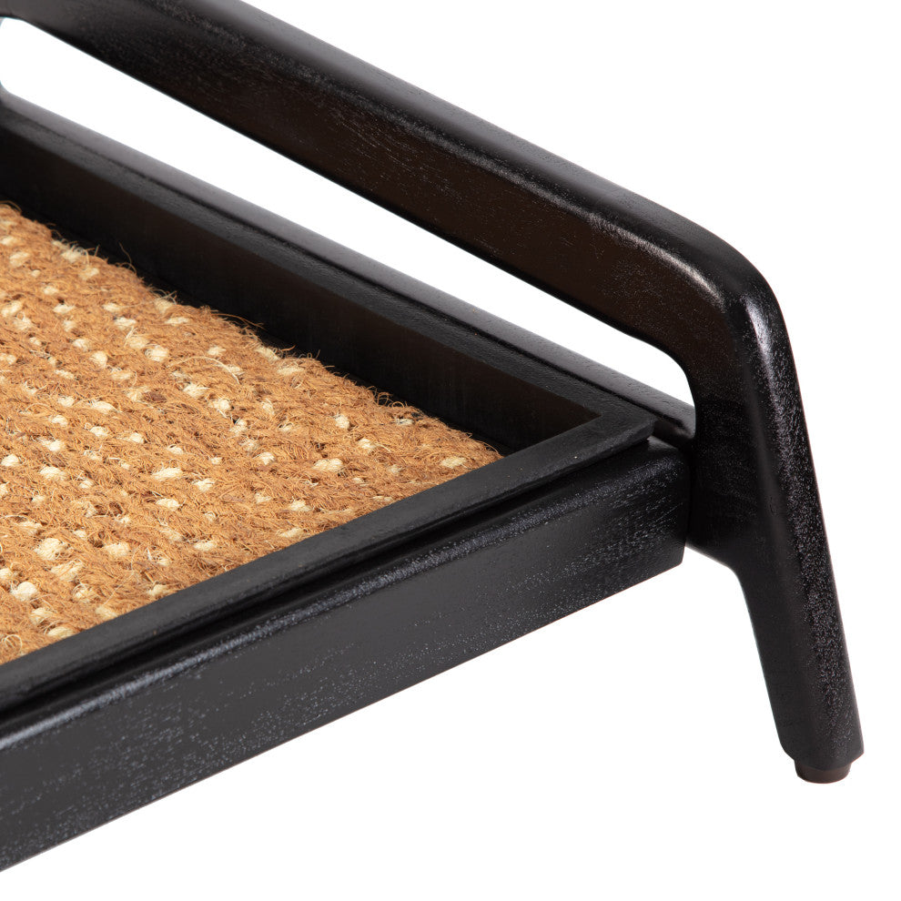 Single-Tier Black Stand With 2-Pair Rubber Boot Tray Mersey