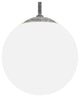 Globe Outdoor Pendant, Gloss White Shade With Galvanized 24" Stem, 16" Shade