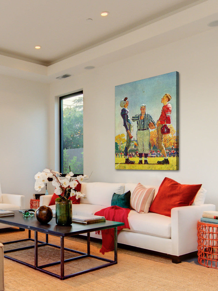 "Coin Toss" Painting Print on Canvas by Norman Rockwell