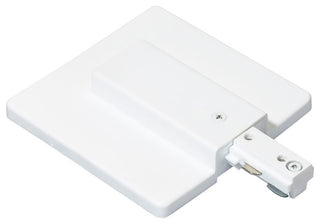 End Feed With Outlet Box Cover, White
