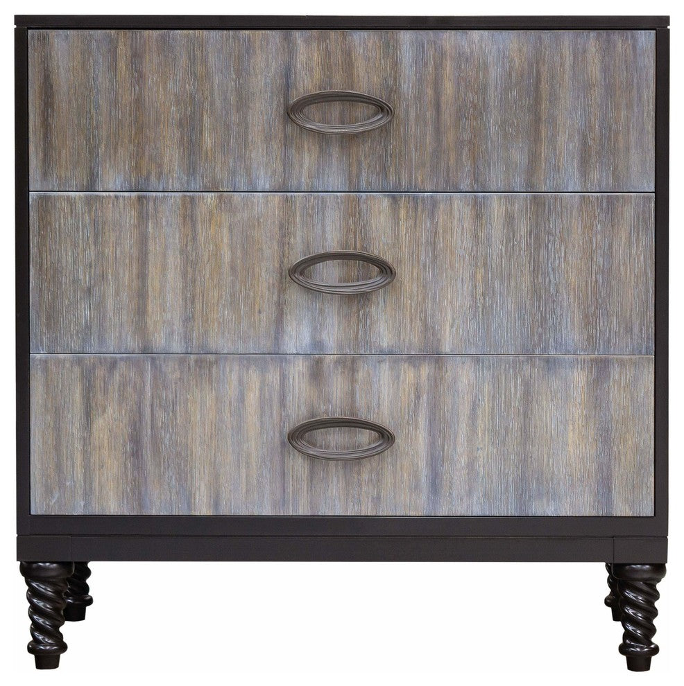Facets Modern 36" Chest of Drawers, Charcoal