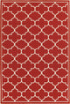 Oriental Weavers Meridian Red/Ivory Lattice Indoor/Outdoor Rug 5'3"X7'6"