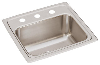 LR17163 Lustertone Classic Stainless Steel 17" x 16" Drop-in Sink, 3 Holes